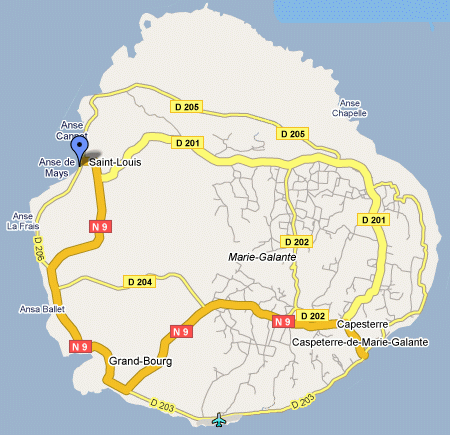 Le club sur l'île, carte